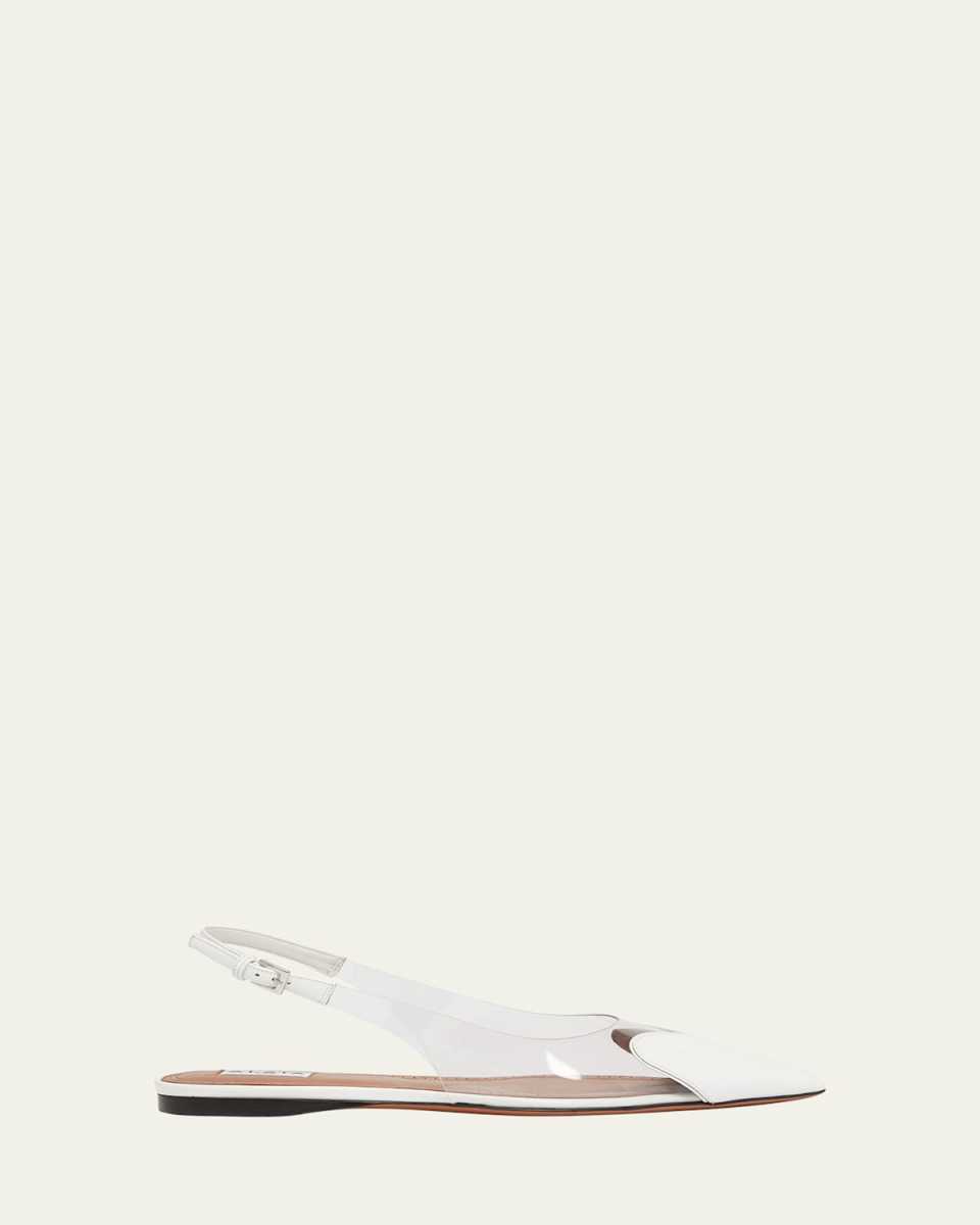 Coeur Heart Clear Slingback Ballerina Flats